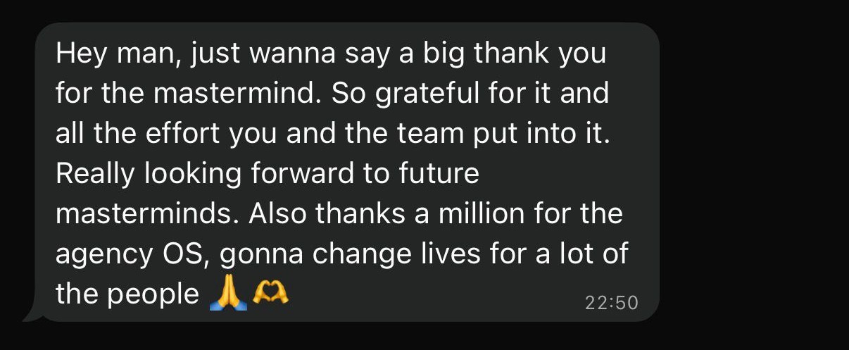 Mastermind testimonial